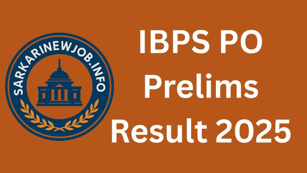 IBPS PO Prelims Result 2025