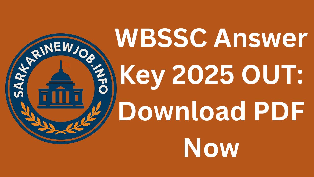 WBSSC Answer Key 2025 OUT